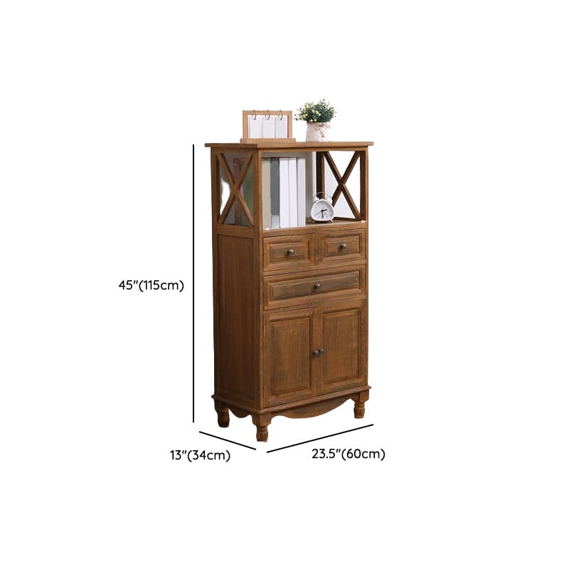 Traditional Wood Server in Espresso with 3 Drawers/4 Drawers/6 Drawers, Cabinet & One Internal Shelf/2 Shelves Included/Not Included thumbnail 13