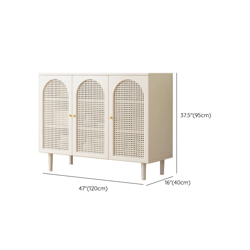 White Modern Manufactured Wood Buffet Server for Living Room - image 10