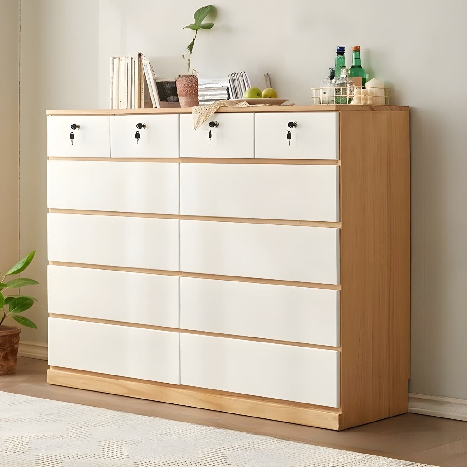 Elegant Medium Wood Scandinavian Dresser with Self-Close Drawers thumbnail 6