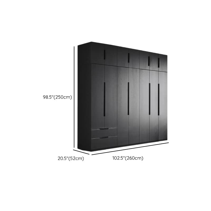 Ink Trendy Timber Wardrobe Armoire with Soft Close Drawer and Door, Interior Shelves, Clothing Rod thumbnail 35