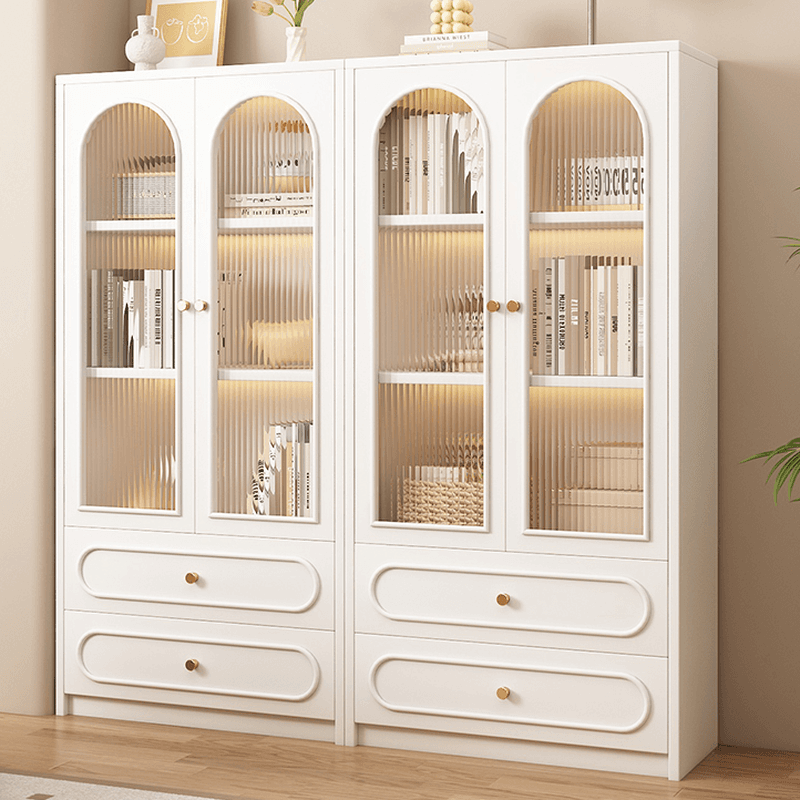 Detached Scratch-immune Accent Cabinet with Glazed Door, Adjustable Shelf, Cabinet Knobs, Soft Close Drawer, and Stain Resistant Finish thumbnail 3