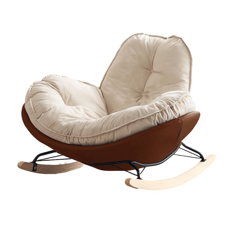 Modern Upholstered Rocking Chair - Small Height, Strongly Built Supporting 398lbs+ Weight thumbnail 11