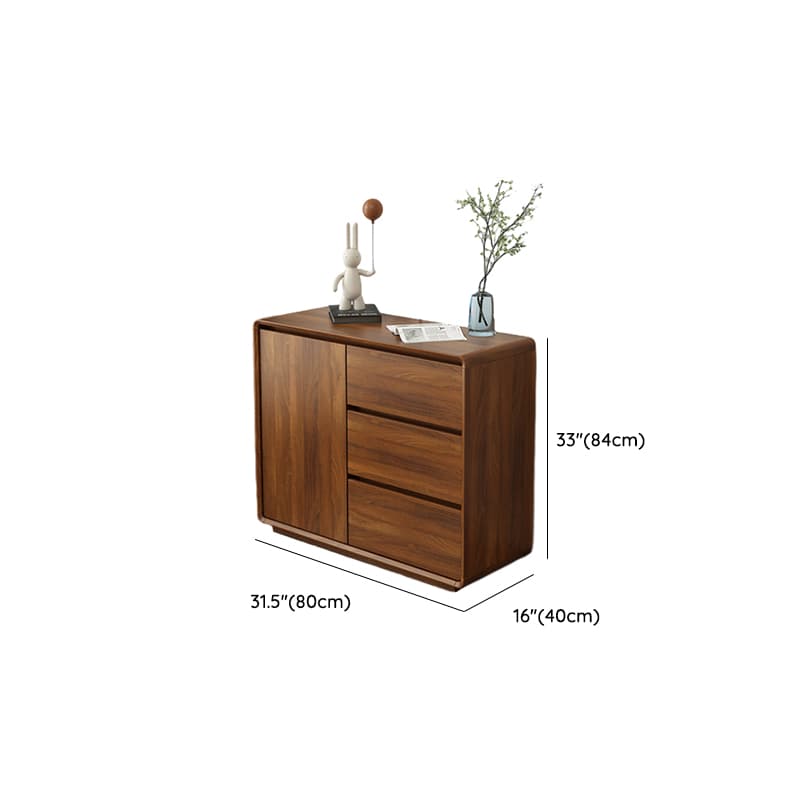Ground Sideboard with 3 Drawers, Cupboard, Standard/Narrow Size, Timber Countertop, Adjustable Shelving, and 2 Doors/1 Door thumbnail 11