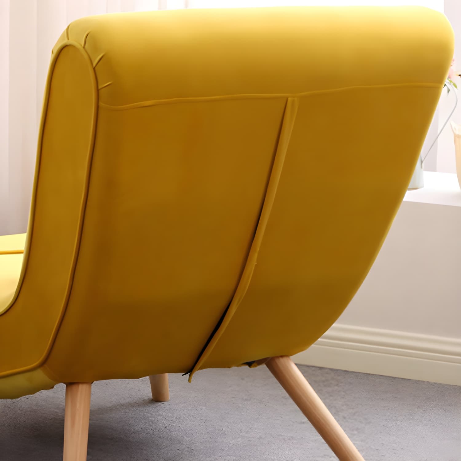 Modern Cushions Rocker Chair Solid Wood Frame Spindle Rocker Chair with Ottoman thumbnail 17