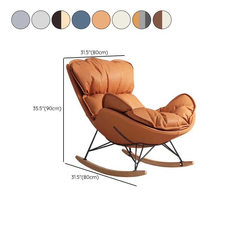 Modish Alloy Rocking Accent Chair, Upholstered thumbnail 13