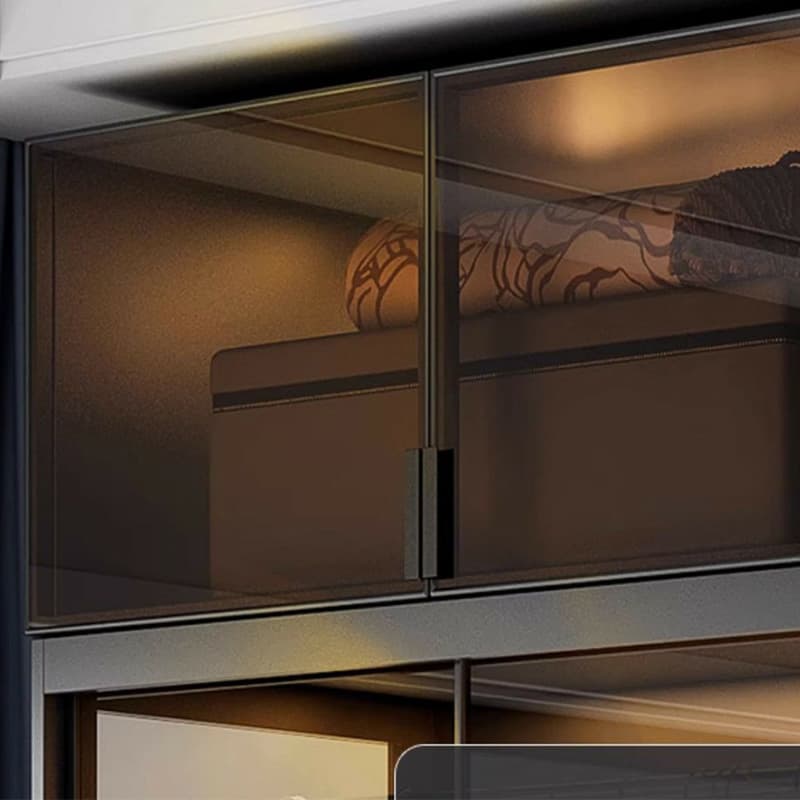 Trendy Charcoal Interior Shelves with Soft Close Drawer and Soft Close Door Timber Cabinet Armoire thumbnail 4