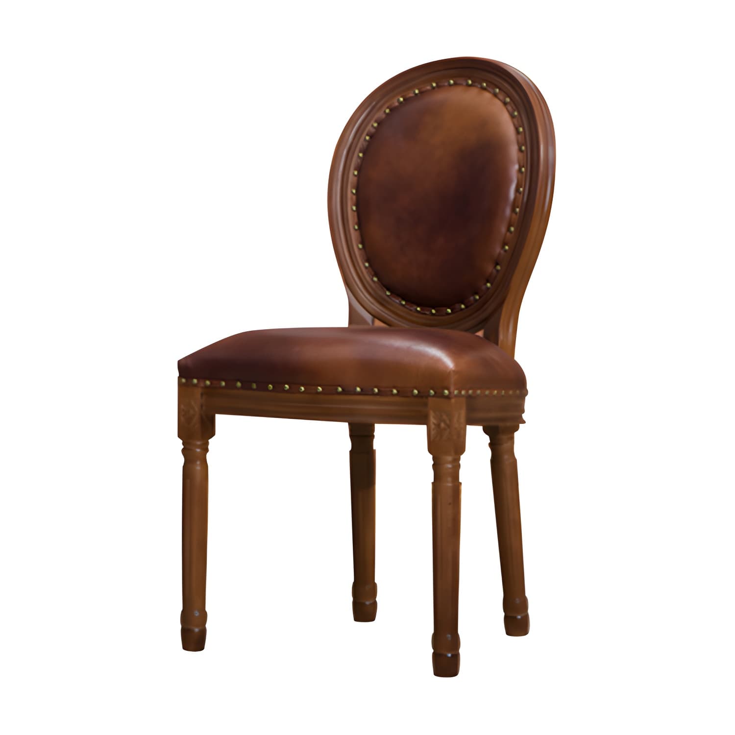 Farmhouse Dining Chair with Wood Legs King Louis Back Side Chair for Home Use thumbnail 12