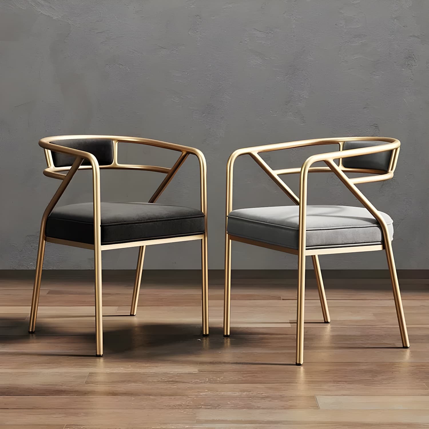 Glam Upholstered Arm Chair with Brass/Gold Legs for Kitchen & Dining thumbnail 15