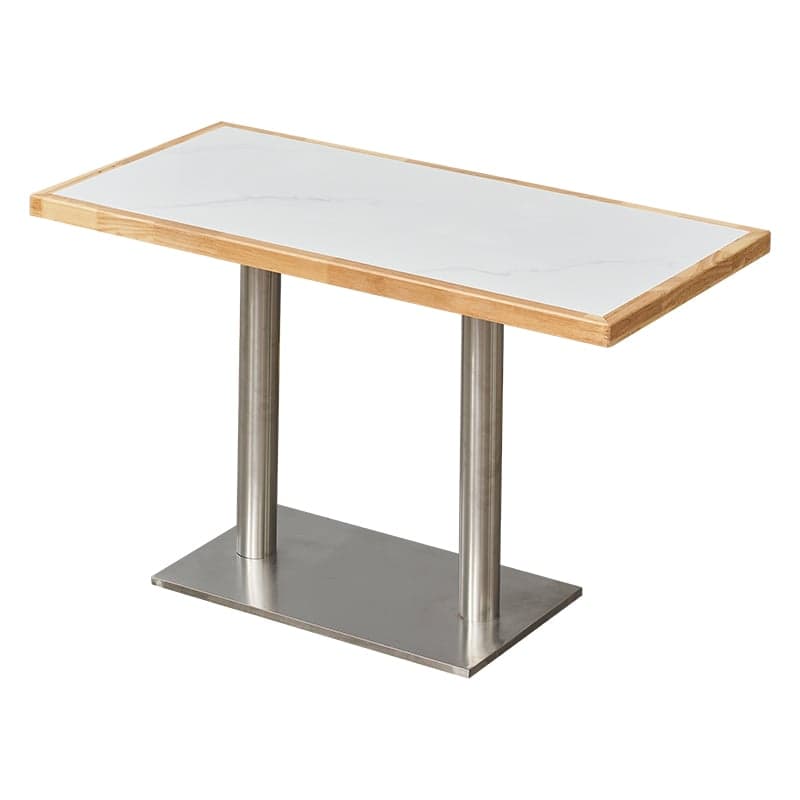 Dining Table Set with Slate Stone Top and Trestle Base, Seating Capacity for 4 People thumbnail 11