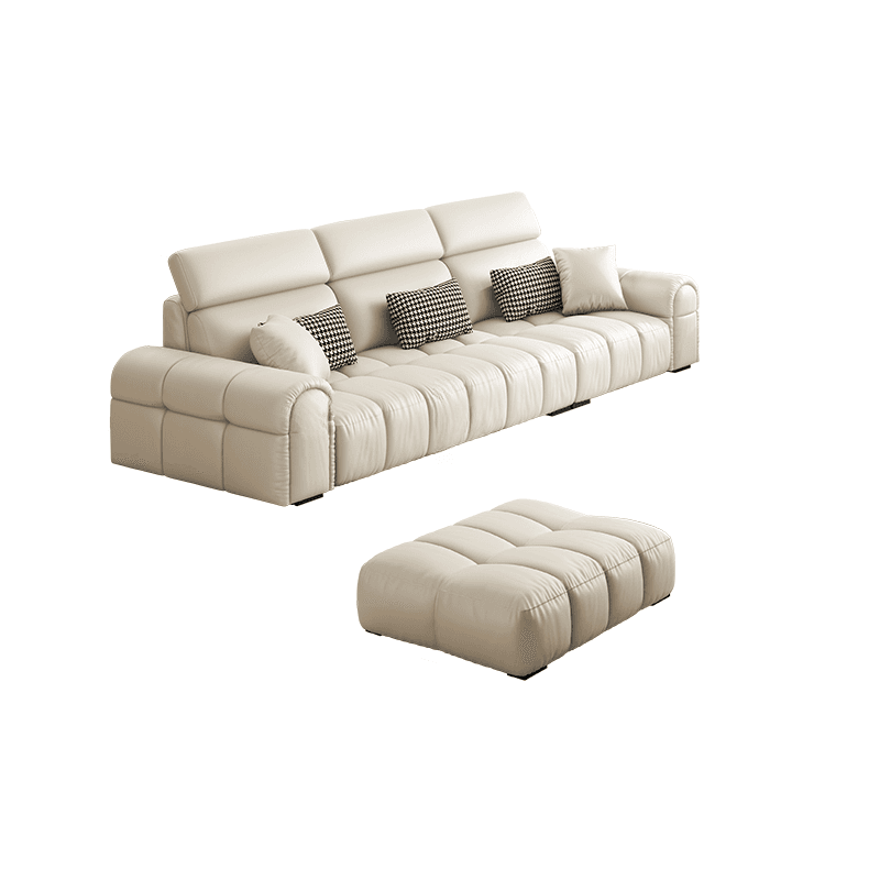 L-Shape/Straight Reversible/Horizontal Concealed Support Sofa Recliner/Sofa with Round Arm & Pine Frame thumbnail 4
