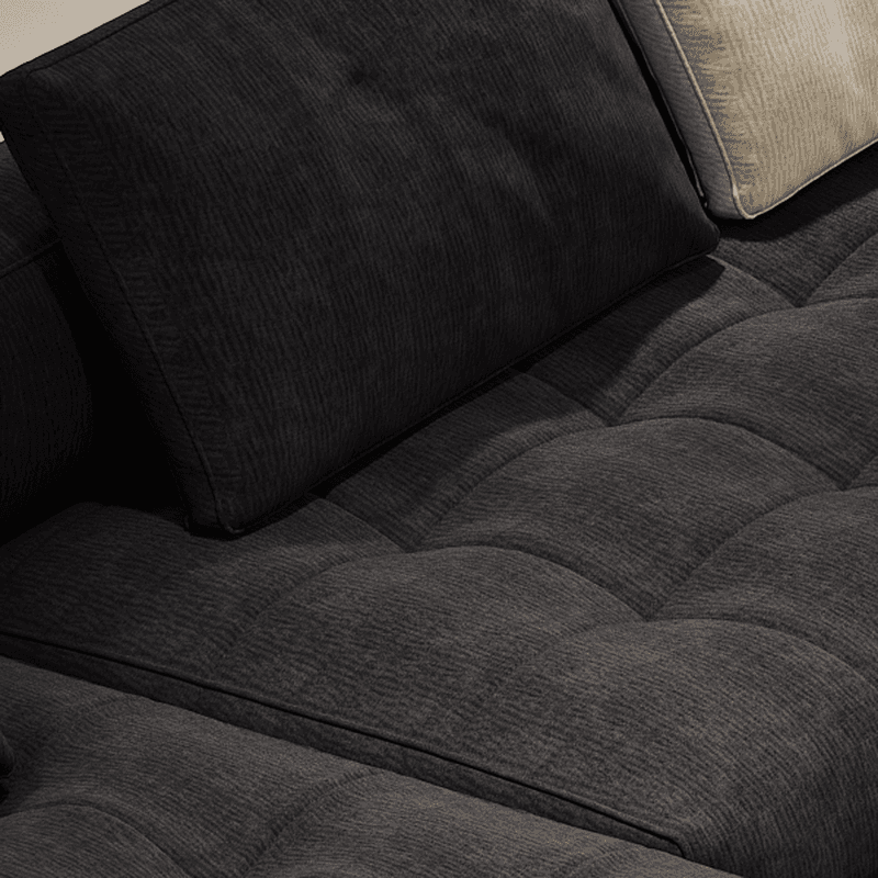 L-Shape Corner Sectional in Dark with Button-tufted Upholstery thumbnail 4