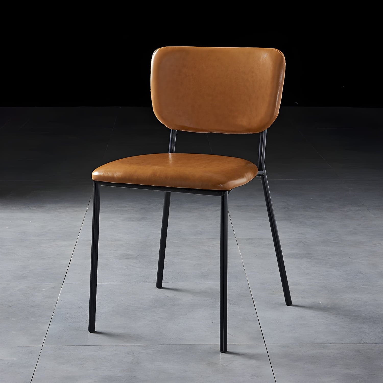 Nordic Style Dining Chairs Armless Open Back Stackable Chairs with Metal Legs thumbnail 8