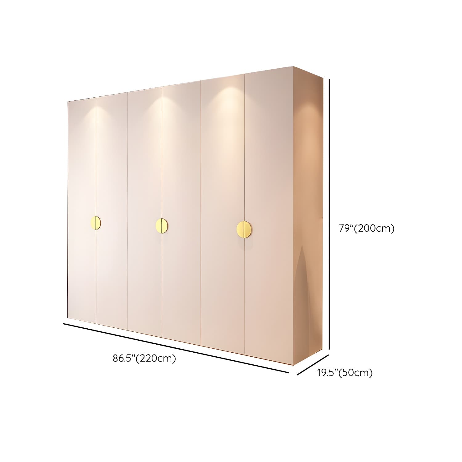Chic White Wood Wardrobe Armoire with Clothing Rod & Shelves thumbnail 17