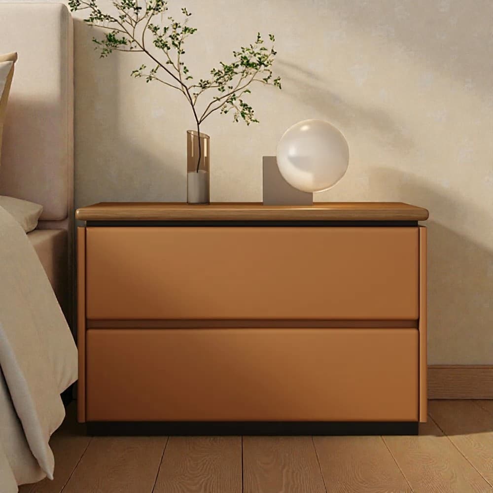 Modish 2 Tiers Drawer Storage Bedside Table with Laminate Countertop thumbnail 30