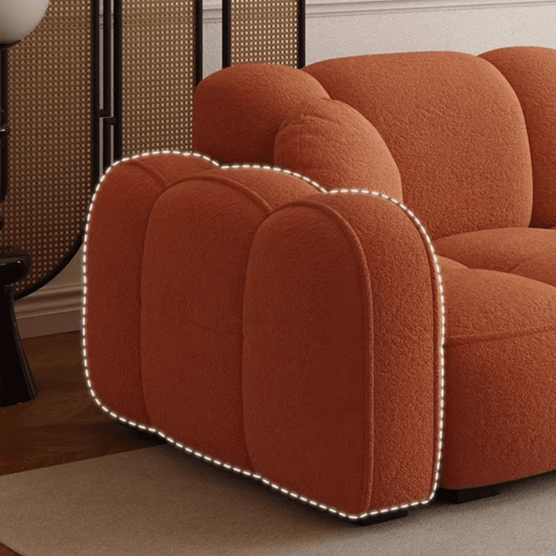 Modish Solid Color Standard Sofa Stain Resistant/Water Resistant Dove Grey/Apricot Color/Mocha with 2 Pillows & Armrest for 4 Person/3-seater thumbnail 15