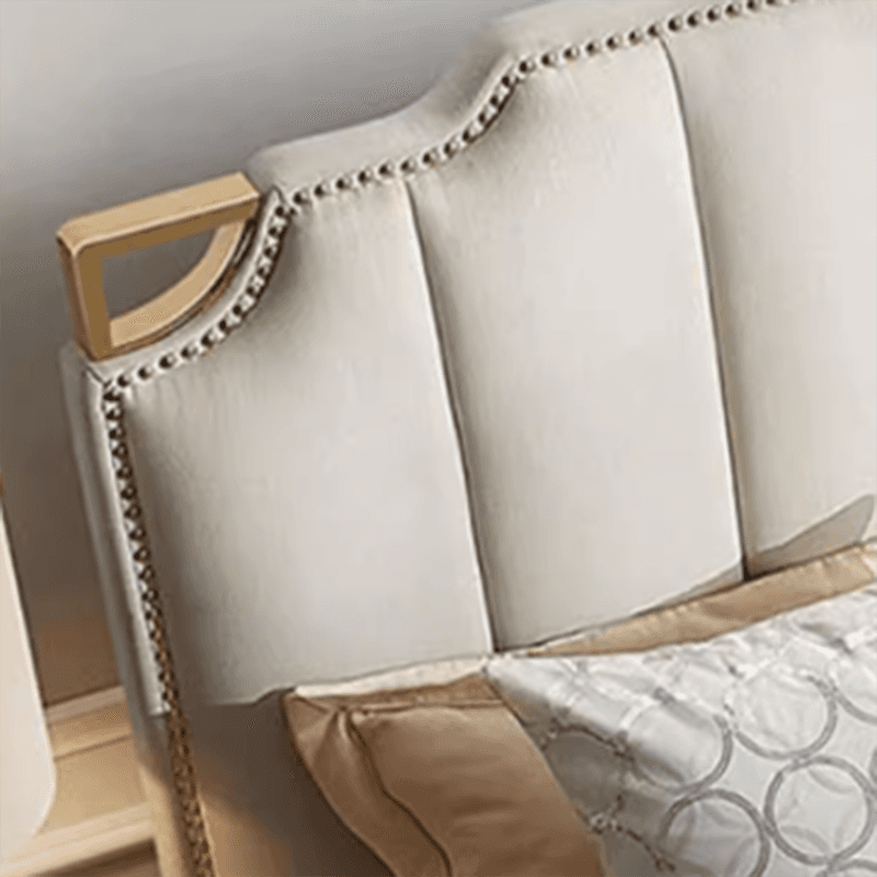 No Distressing Twin XL/Full/Queen Panel Headboard with Nailhead Border, Portman Shape, Sponge Fill, Wall Mounted, Low Height thumbnail 8
