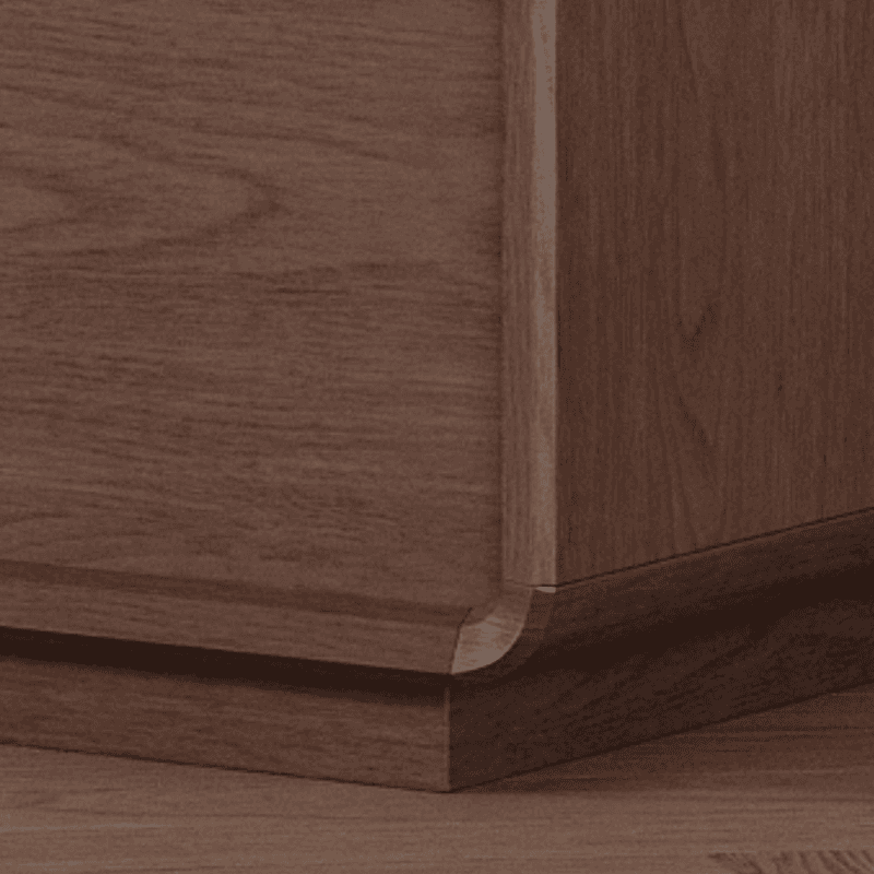 Mid-Century Modern Natural Wood TV Stand with Shelf, 2-Drawer, Hutch, and Cable Management thumbnail 6