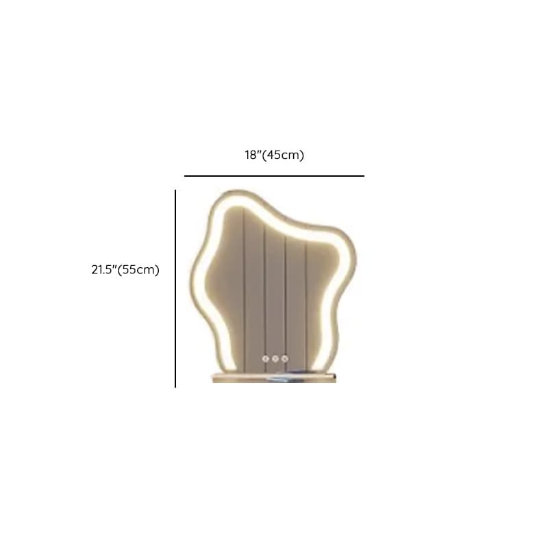 Multi-Purpose Tan Vanity Set with 10 Drawers, Lighting, Scalable, Adjustable Touch, and Adjustable Brightness thumbnail 10