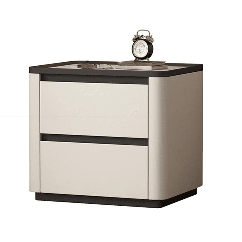 Stylish Bedside Cabinet Nightstand with 2 Drawers and Sintered Stone Countertop thumbnail 13