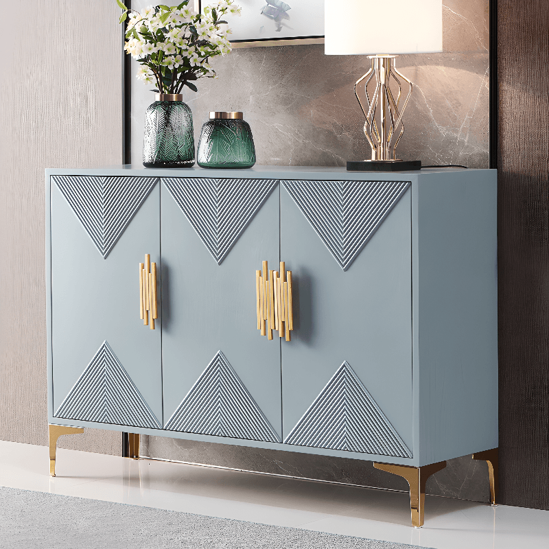 Glamorous Self-supporting Cerulean Accent Cabinet/Accent Chest for Drawing Room thumbnail 3