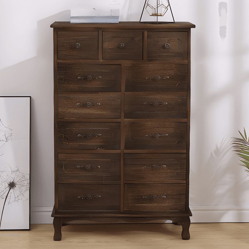 French Wood Vertical Console Dresser with 9 Drawers/7 Drawers/10 Drawers thumbnail 20