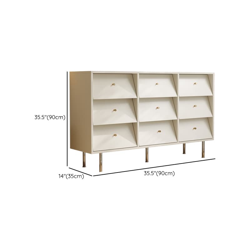 Chalk Casual Raw Wood Semainier for Sleeping Quarters with 9 Drawers/6 Drawers Horizontal/Vertical thumbnail 15