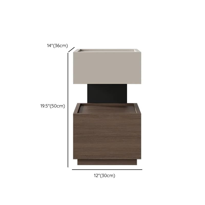 Modish Nightstand With Drawer Organization Featuring 2 Drawers, 1 Shelf, and Lumber Countertop thumbnail 20