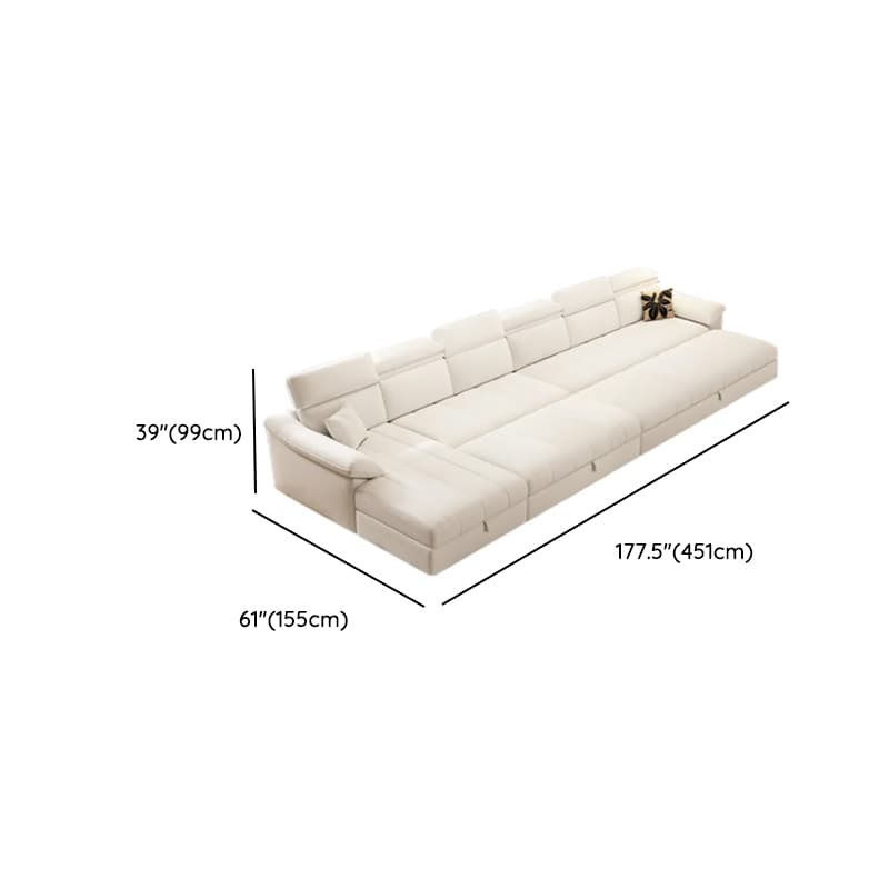 Straight 7 Person Sofa Recliner with Under-seat-storage in Horizontal Orientation thumbnail 16