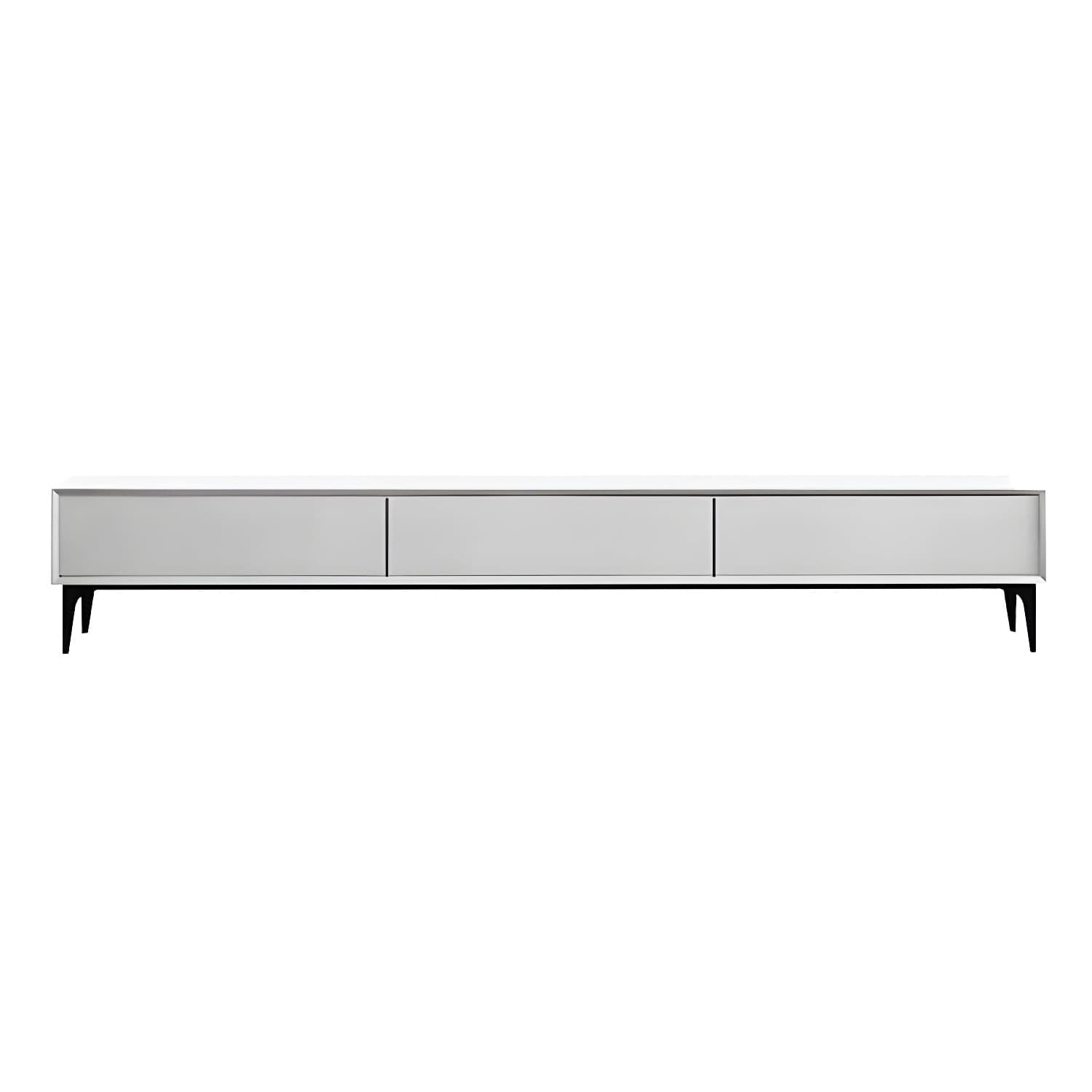 Scandinavian Style Wood TV Stand with Cable Management, Drawers Included - Low Height and With Legs thumbnail 6