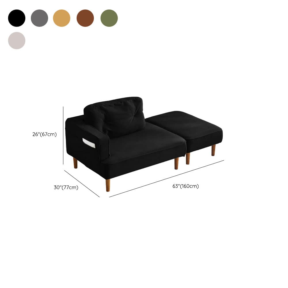 Contemporary Modern Solid Color Scratch-immune Standard Sofa/Loveseat/Single Sofa in Gray/Sage/Sepia for 2 People with Receptacle and Ottoman thumbnail 17