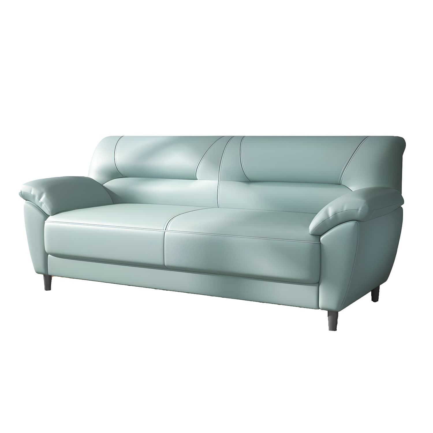Leather Modern 2/3-seat Pillow Top Arm Sofa 70.87"/55.12" W Sewn Pillow Back Sofa thumbnail 13