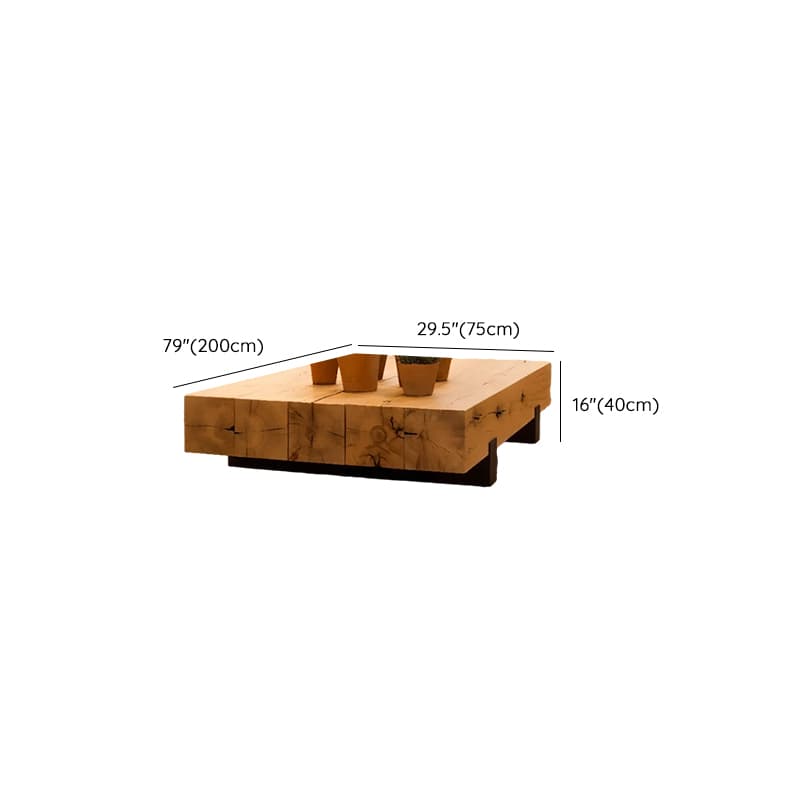 Pine Square Sledging Board Game Coffee Table for Home thumbnail 18