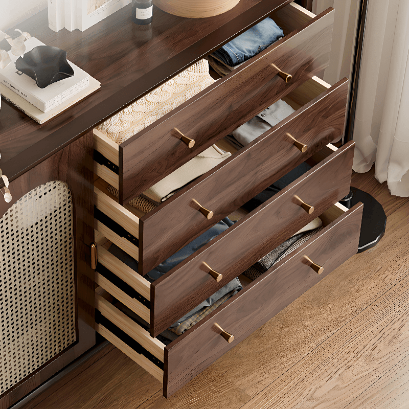 Independent Composite Wood Utility Storage Cabinet with Cabinet, Glass Door, Flexible Shelf, and Cabinet Knobs in Cocoa thumbnail 15