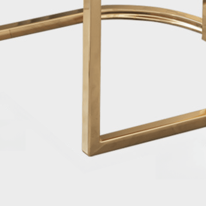 Minimalist Arm Chair with Cushioned Seat, Arms, Metallic Metal Legs, and Low Back thumbnail 21