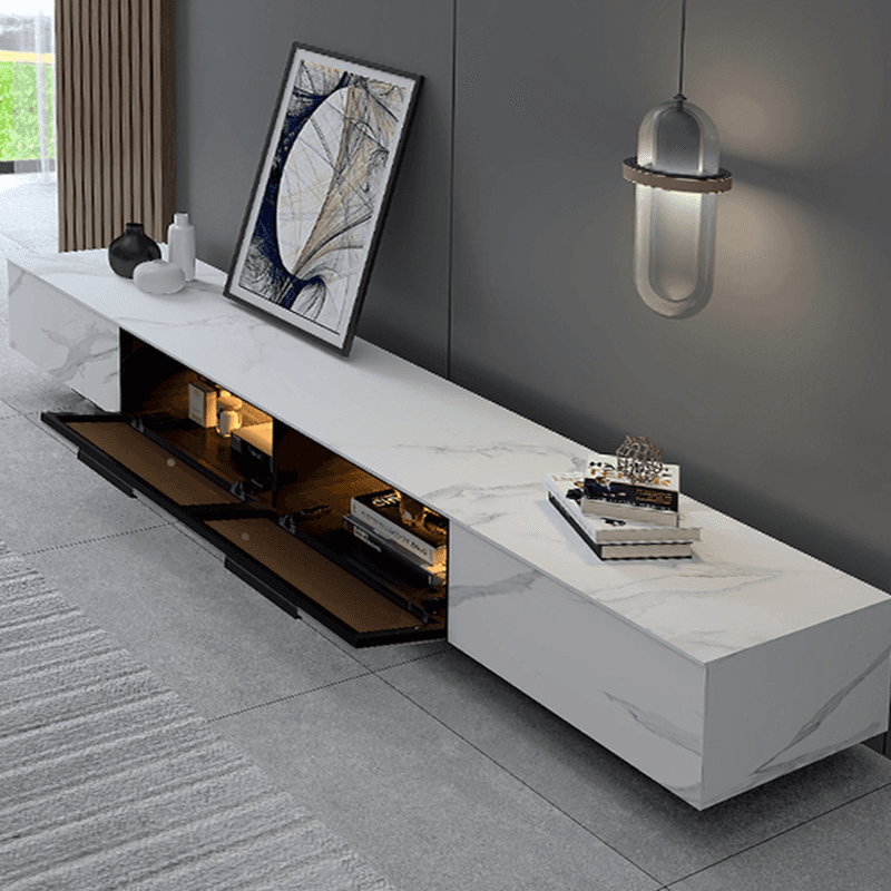 Rectangular TV Stand for Drawing Room with Light and Door thumbnail 6