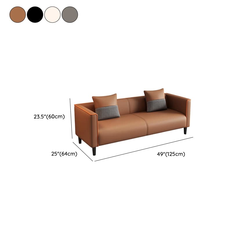 Trendy Solid Color Water Resistant Standard Sofa/Loveseat in Grey/Beige/Amber with Arm, Seats 3/2 People, and 2 Pillows thumbnail 19