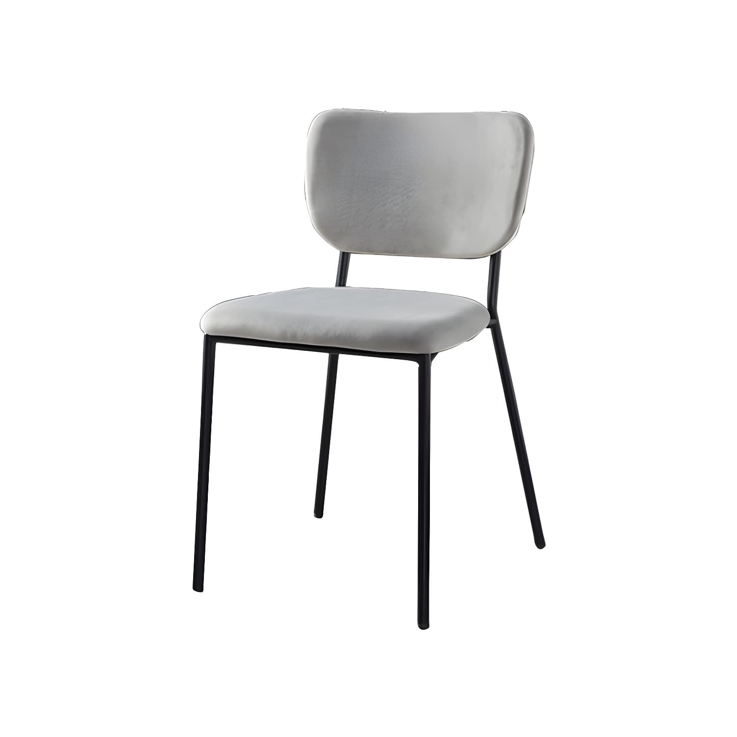 Nordic Style Dining Chairs Armless Open Back Stackable Chairs with Metal Legs thumbnail 15