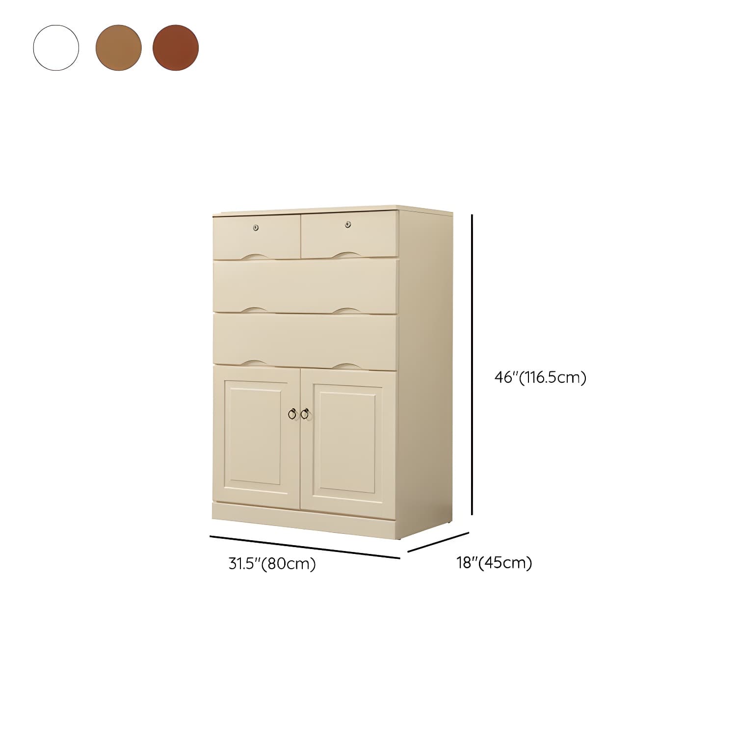 Modern Solid Wood Combo Dresser with Shelves, Drawers, and Cabinet Storage thumbnail 15