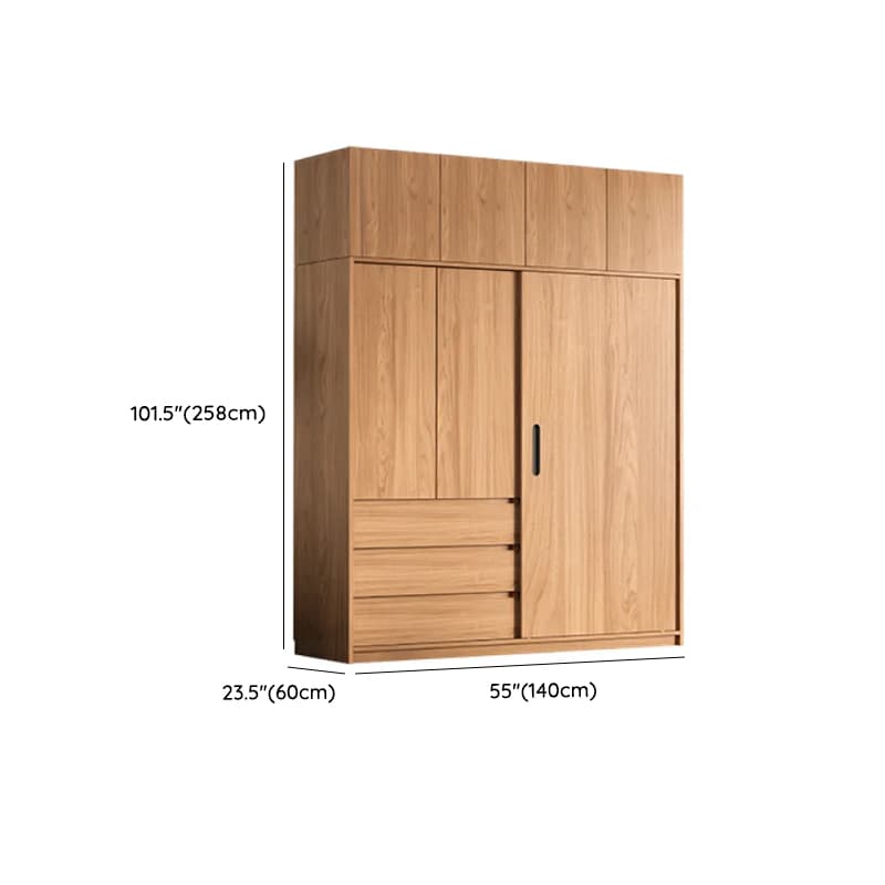 Unfinished Color Independent Wardrobe Armoire in Solid Oak thumbnail 17