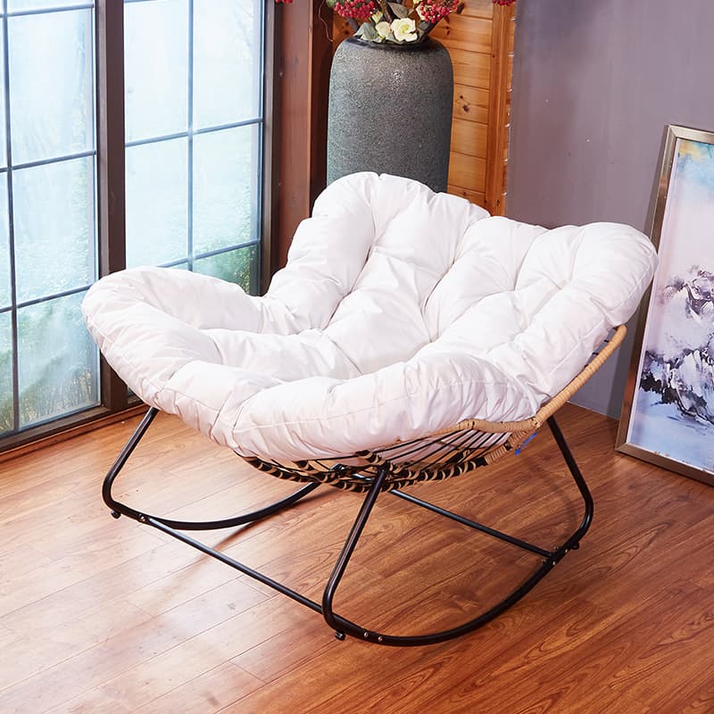 Modern Simple Style Alloy Rocking Chair Couch with Scratch-defiant Cushioned Upholstery thumbnail 6