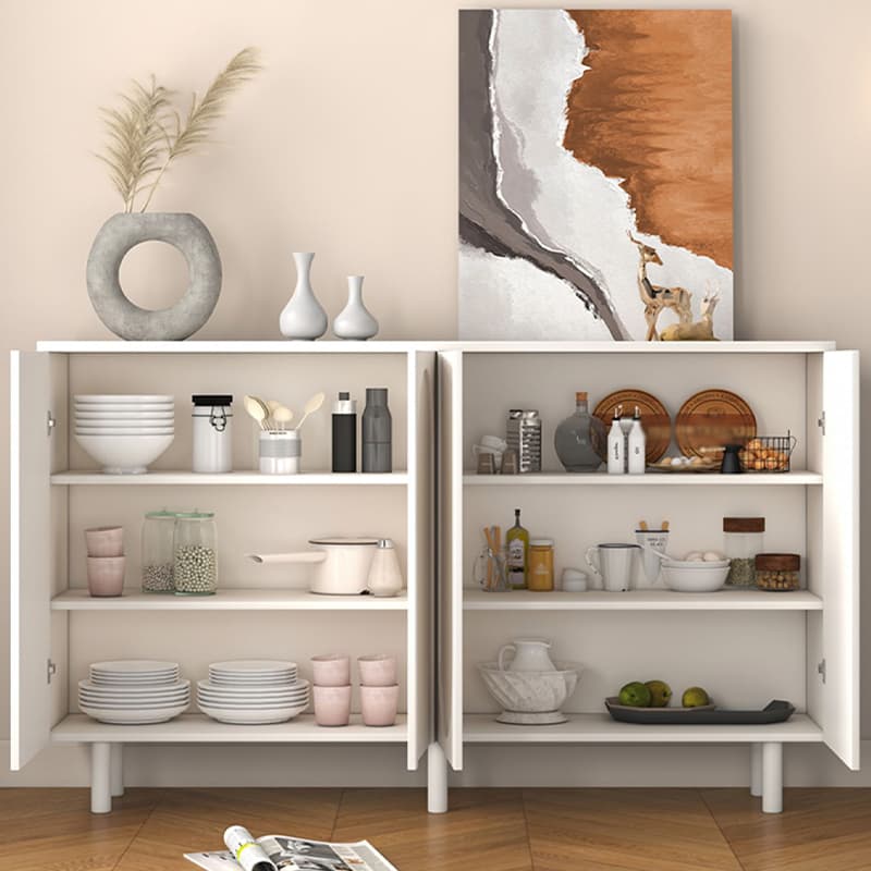 Modern Living Room Manufactured Wood Buffet Sideboard in White