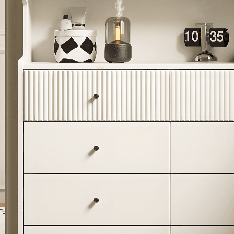 Casual Composite Wood Bachelor Chest/Console Dresser with Shelves, 4 Drawers/8 Drawers, Vertical/Horizontal Orientation thumbnail 8