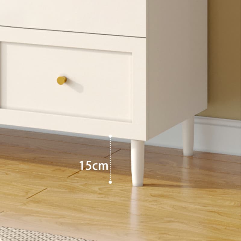 White Modern Sideboard Credenza with Cabinets and Reserve Installation Holes, Full Assembly Required thumbnail 10