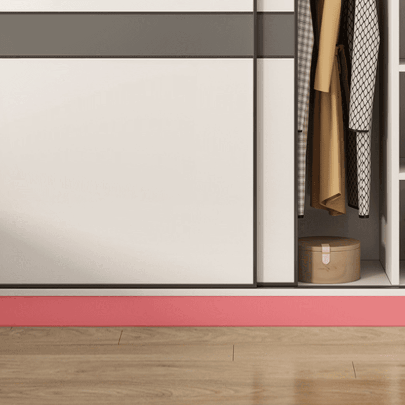 Chalk Nordic Timber Wardrobe with 3 Drawers, Self-supporting Design, Soft Close Door, and Clothing Rod thumbnail 9