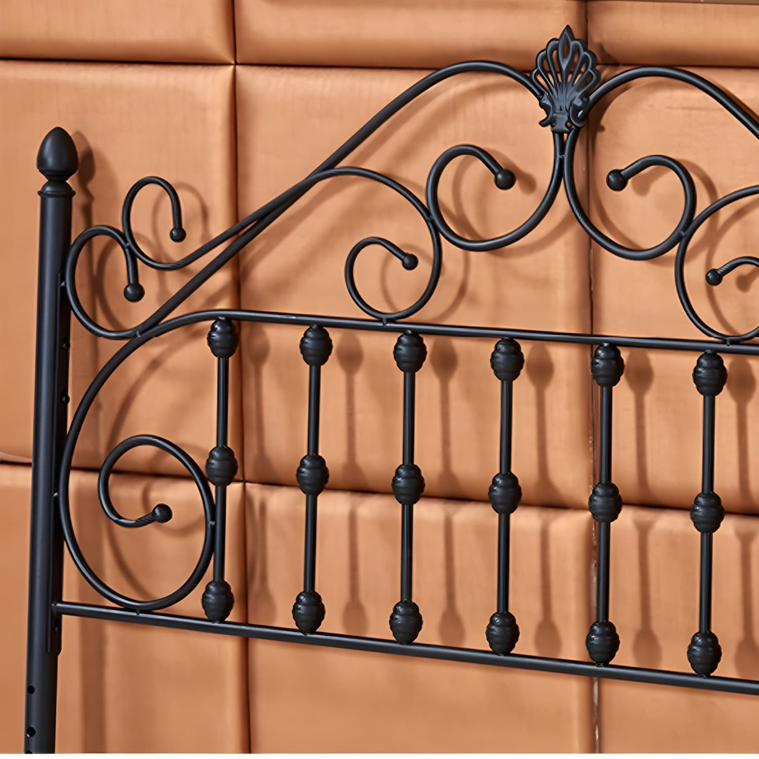 Glam Style Metal Iron Material with Headboard Gold/black/white Bed thumbnail 10