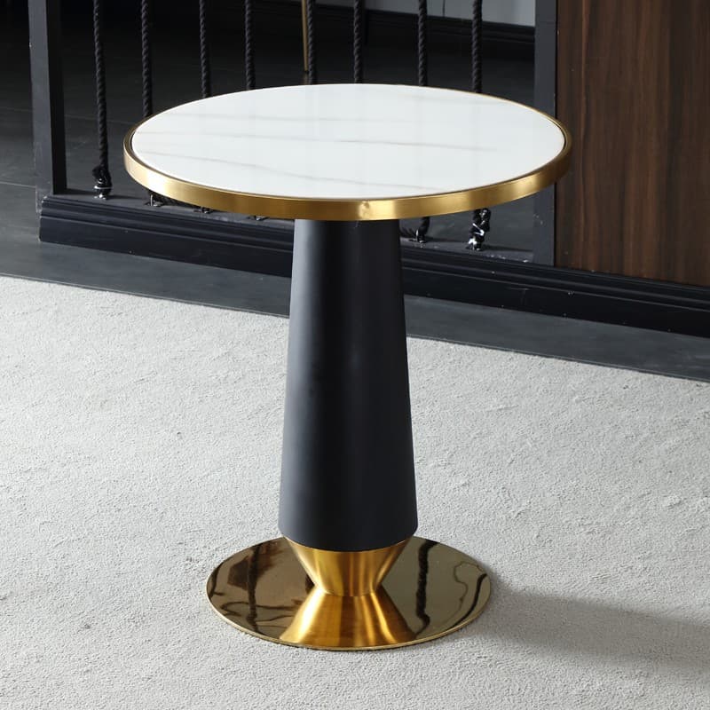 Glamorous Rounded Stone Dining Table for 2, Scratch-proof and Fixed Mechanism thumbnail 12