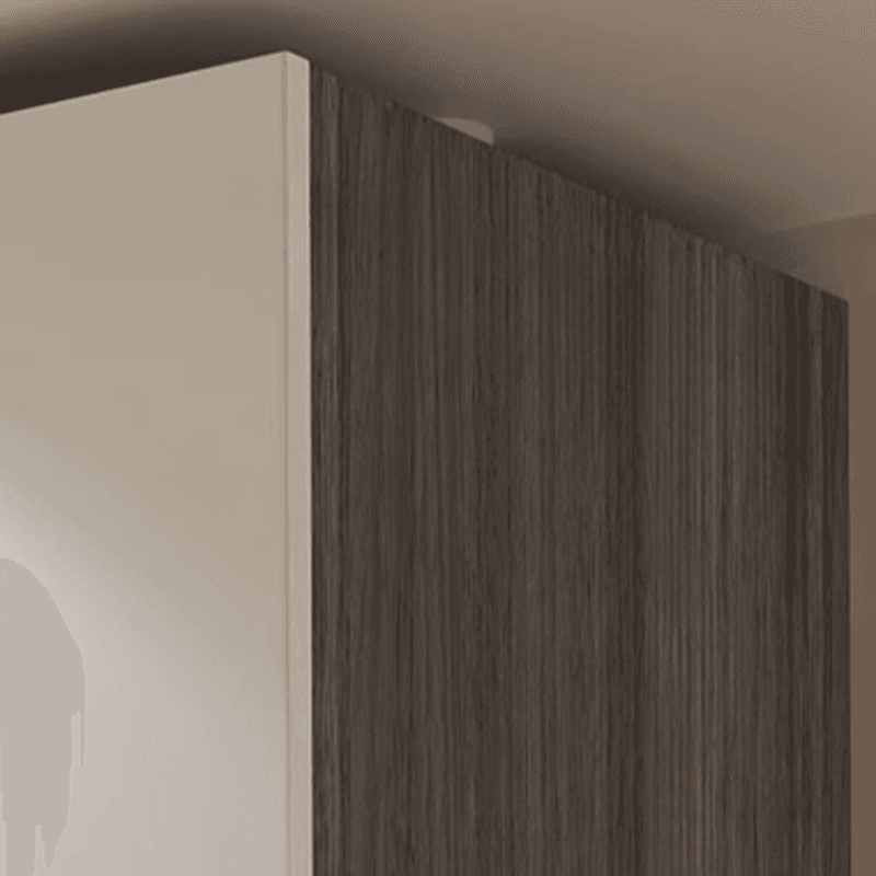 White Modish Wooden Independent Armoire Cabinet with Soft Close Drawer, Soft Close Door, and Interior Shelves thumbnail 7