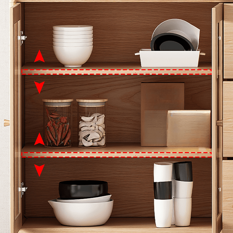 Unfinished Color Microwave Shelf Cabinet with Stemware Stand, Self-supporting in Culinary Space, Flooring Design, Kitchen Appliance Organizer, and Worktop Countertop thumbnail 7