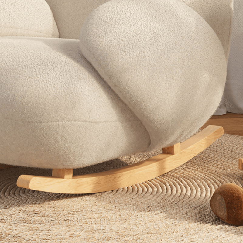 Contemporary Upholstered Rocking Chair with Cushioned Round Arm, Ottoman Included/Not Included thumbnail 11