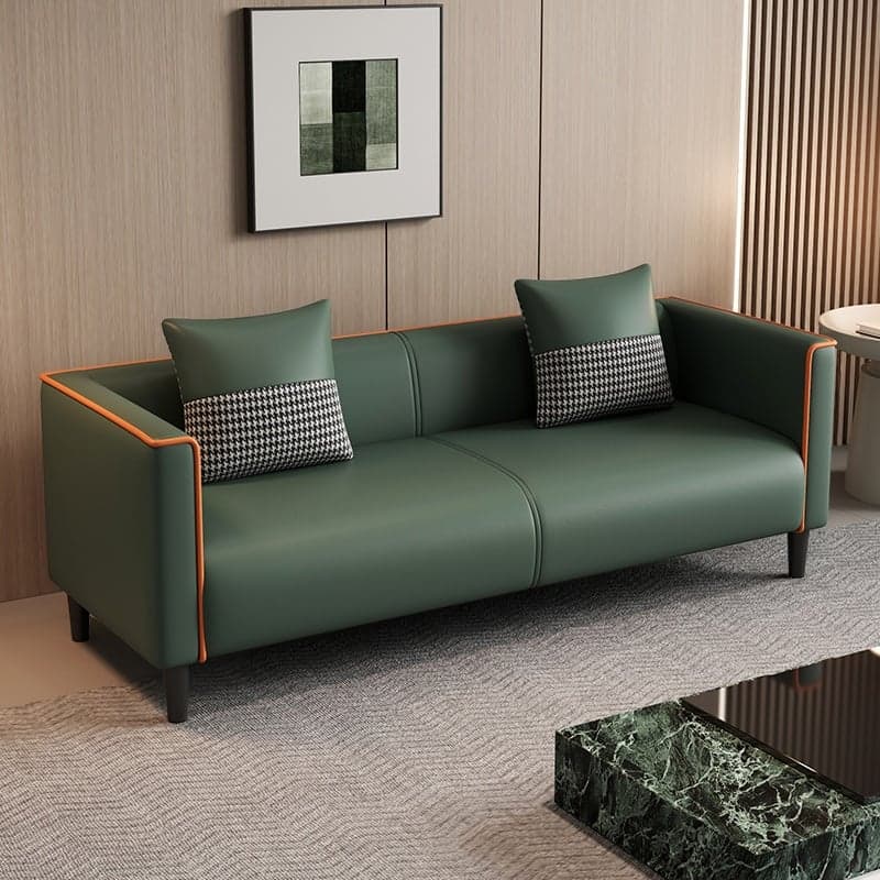 Trendy Water Resistant Standard Sofa/Loveseat with Pillow Back in Dark Gray/Dark Blue/Sage, Arm Included, 2 People/Seats 3/4-seater, 2 Pillows thumbnail 4